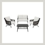 4 PC Hampton Bay Outdoor Seating Set with Coffee Table