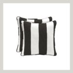 Black and white Stripe Outdoor Pillow