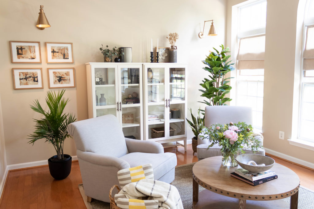 View of 4 chair living room decor