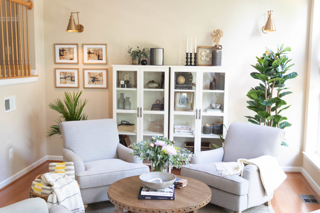 View of 4 chair living room decor