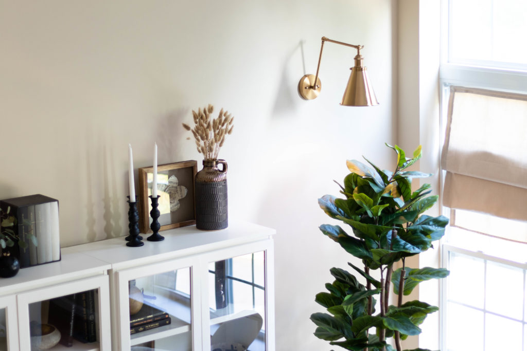 Brass library sconce no electrical battery operated