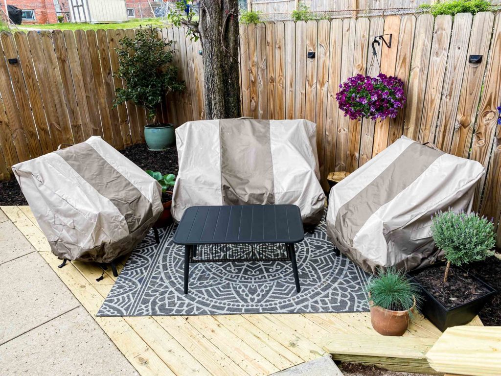 Outdoor Fabric Chair and Loveseat Protective Covers