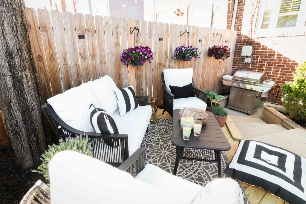 Backyard decor with 4 Burner NexGrill