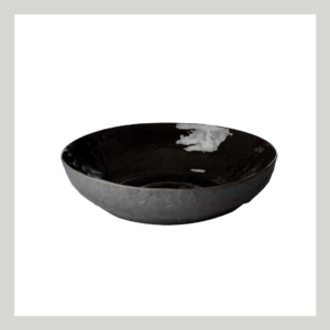 matte glossy black bowl