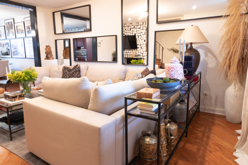 Rashida Banks_The Home Depot_Glass Sofa Table_Pampas Grass_CB2 UVA Stalk