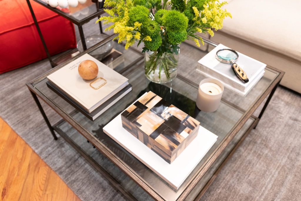 Rashida Banks_The Home Depot_Glass Square Coffee Table Decor
