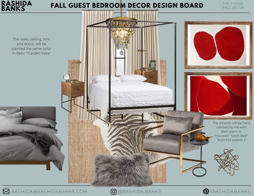 Rashida Banks Guest Room Design Board for The Home Depot