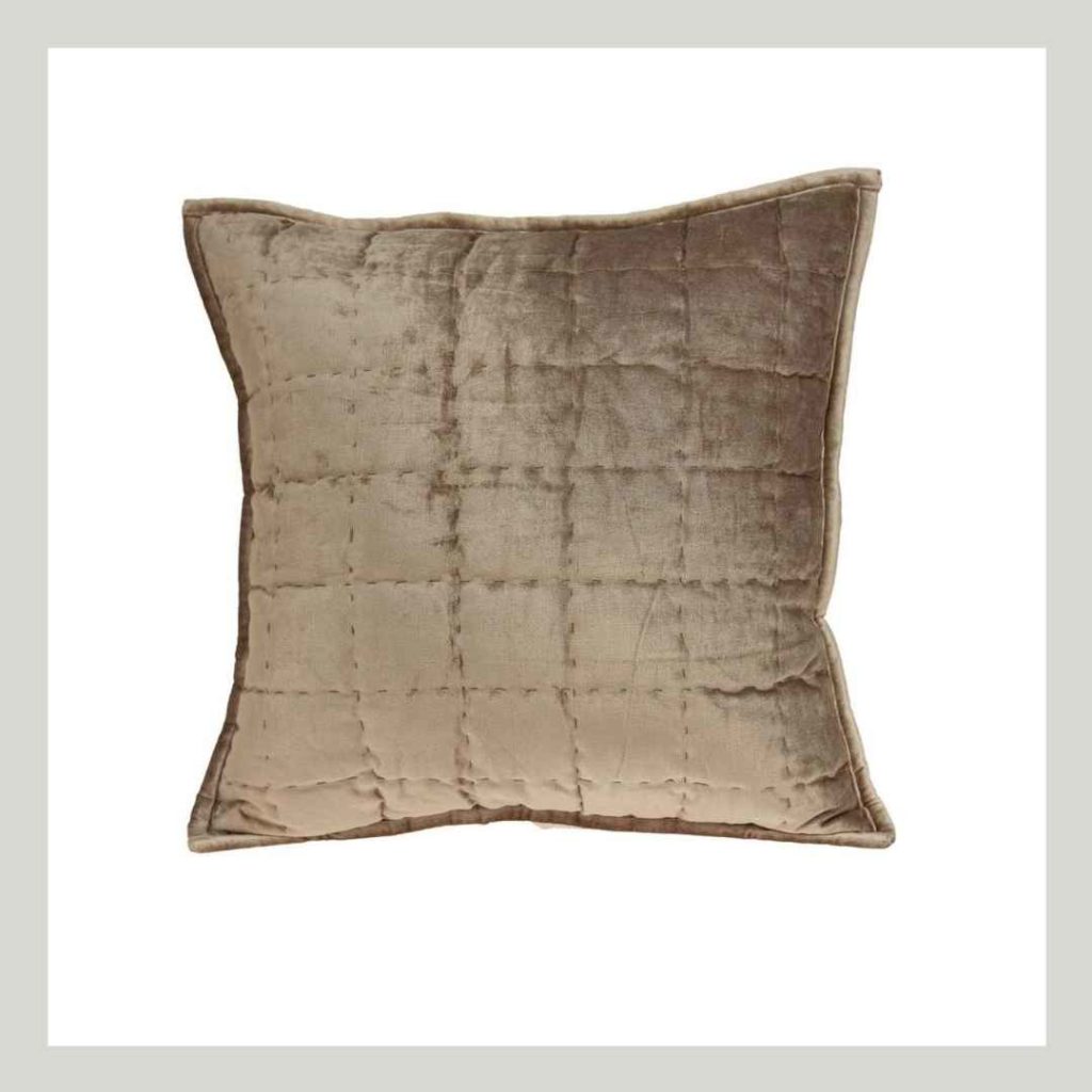Velvet Beige Pillow 20 x 20
