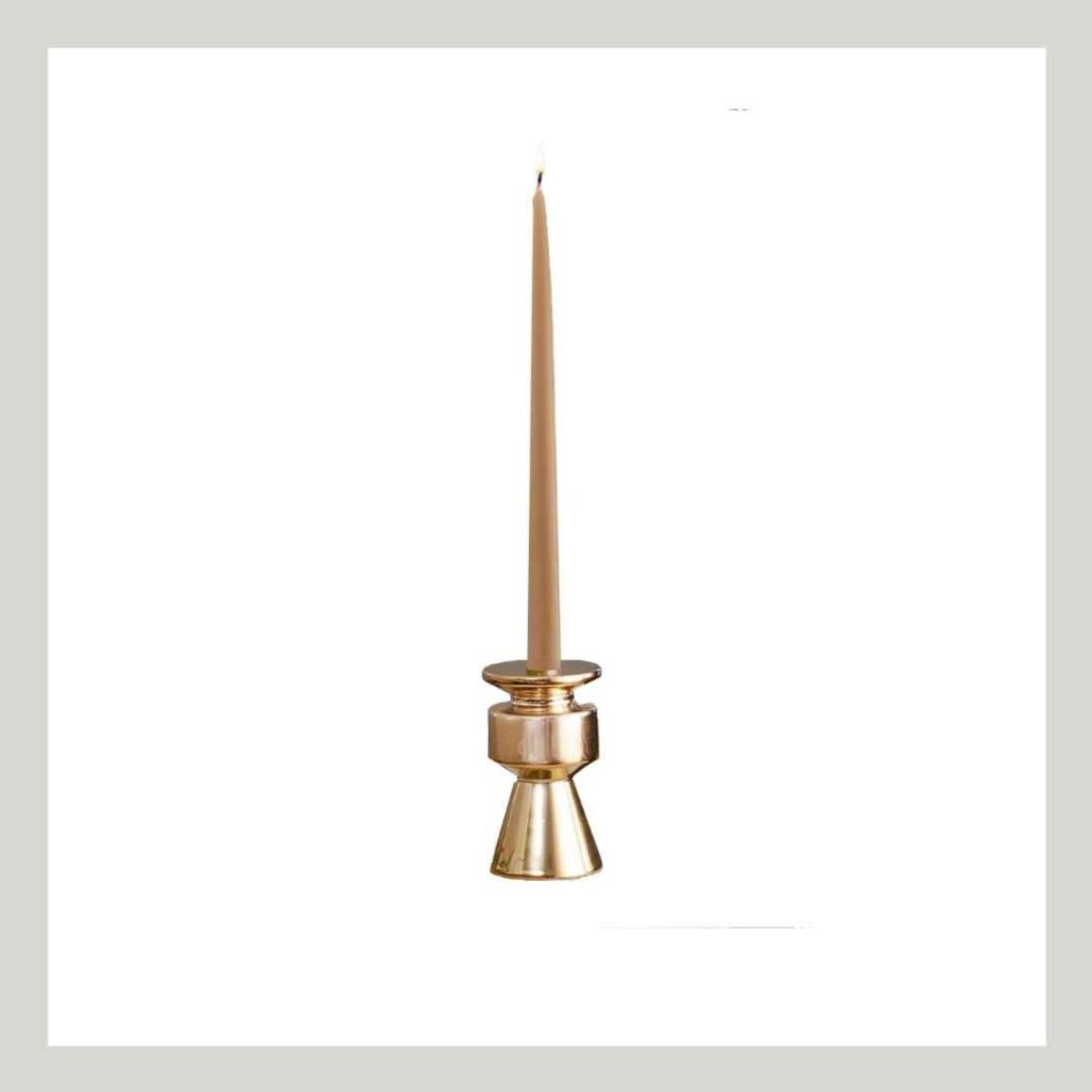 taupe tapered candles