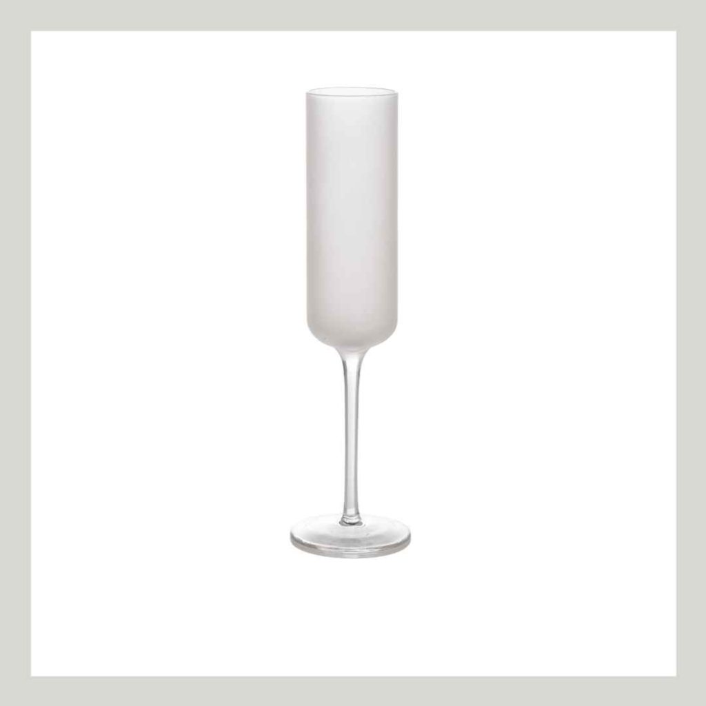 Frosted Champagne Flute Glasses