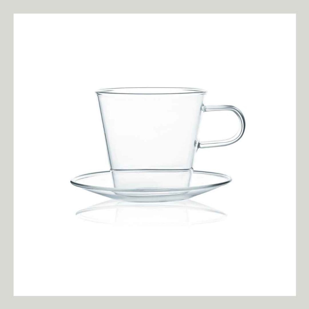 Glass Tea Cups and Glass Saucers