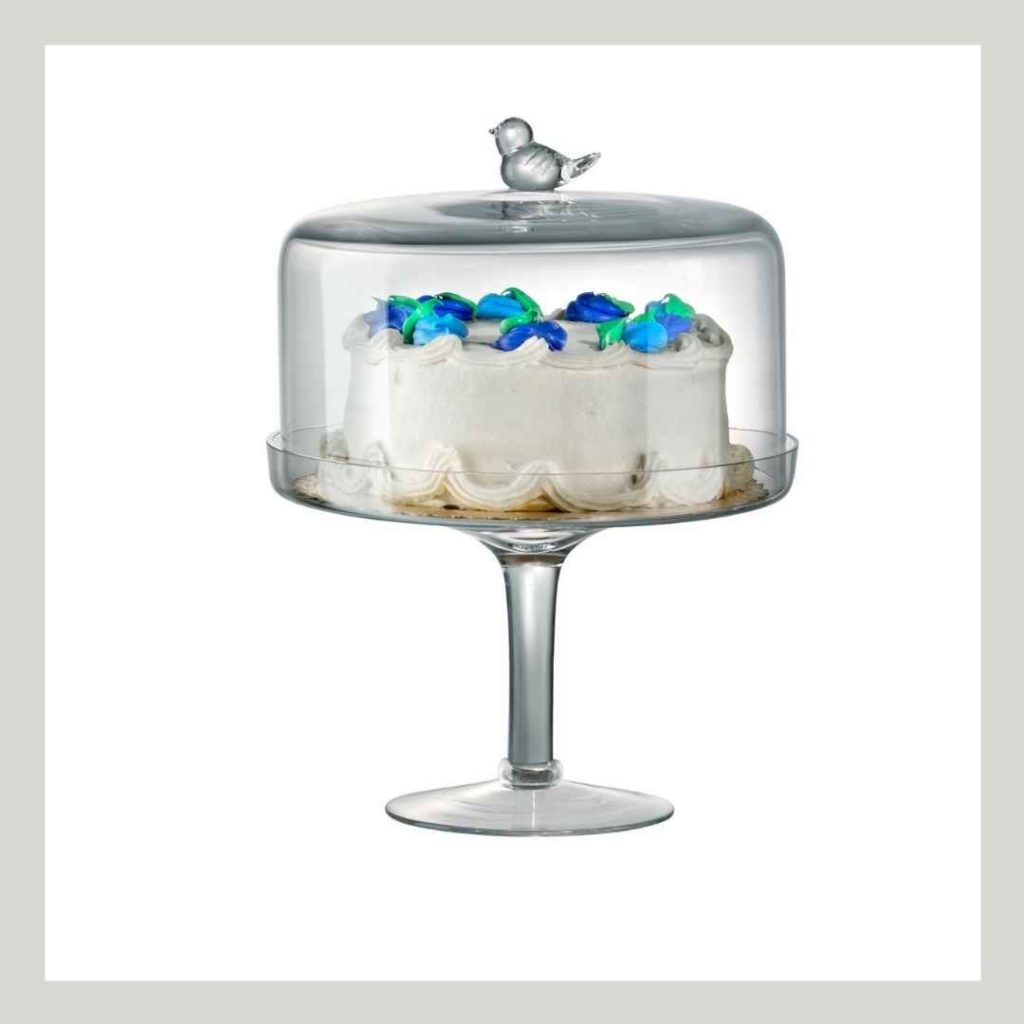 Glass Cake Stand with lid