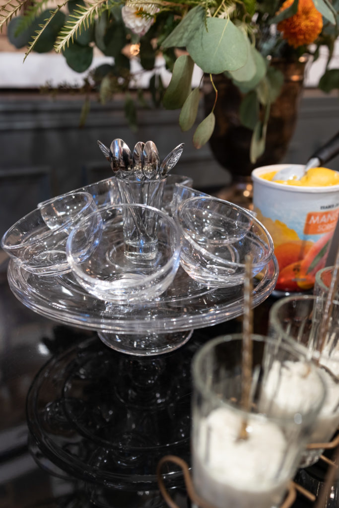 Glass Ice Cream Dessert Cups with Stand and spoons from The Home Depot on Rashida Banks Blog