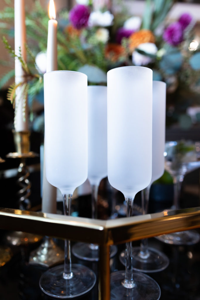 Frosted Champagne Glasses from Home Depot on Rashida Banks Blog