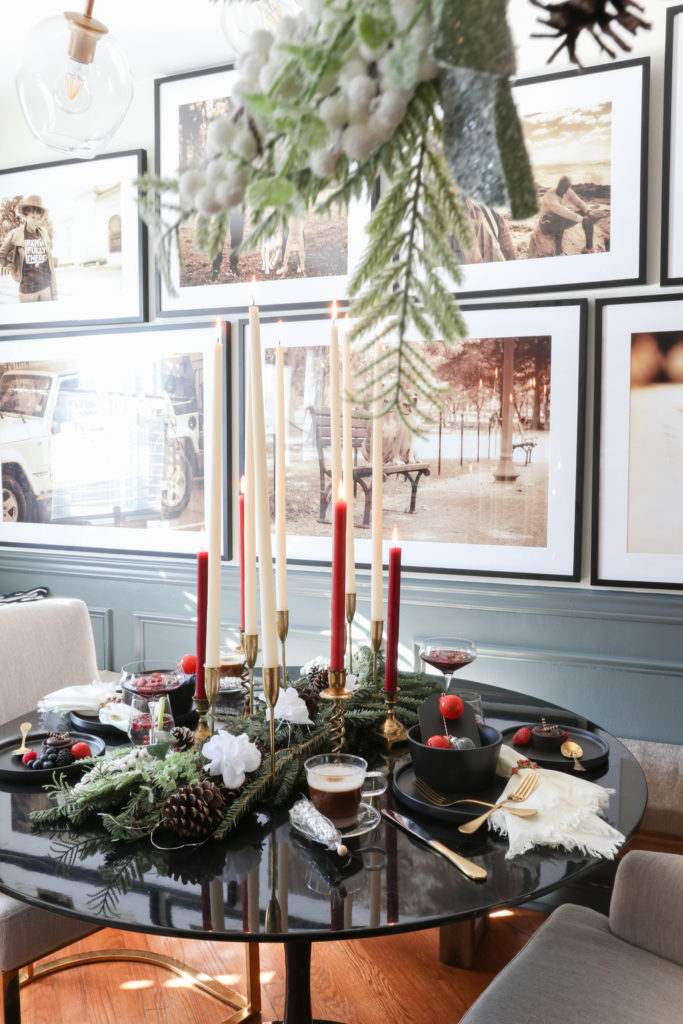 2020 Christmas Holiday Table Setting for 2