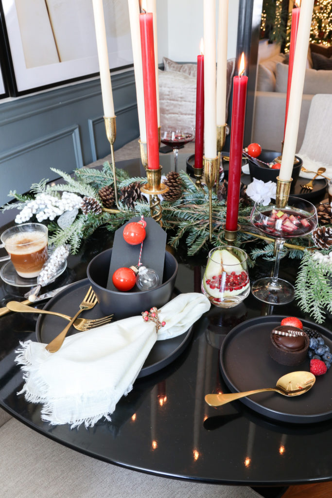 2020 Christmas Holiday Table Setting for 2