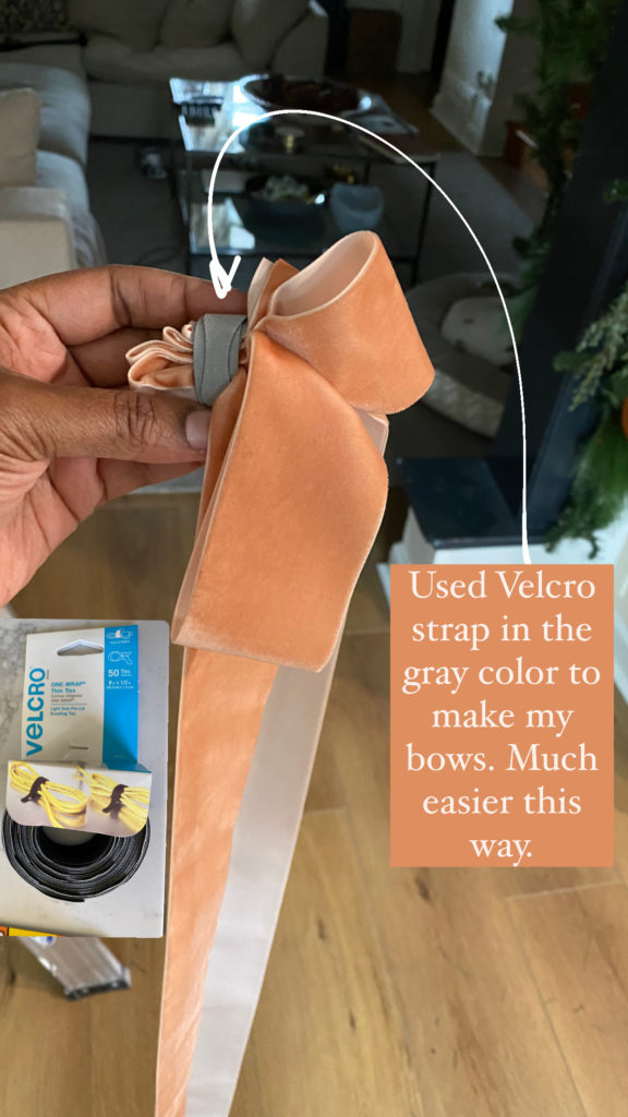 Using velcro ties for bows